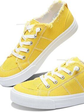 Women's Play Fashion Sneaker White Color Washed and Leopard Canvas Slip on Shoes
